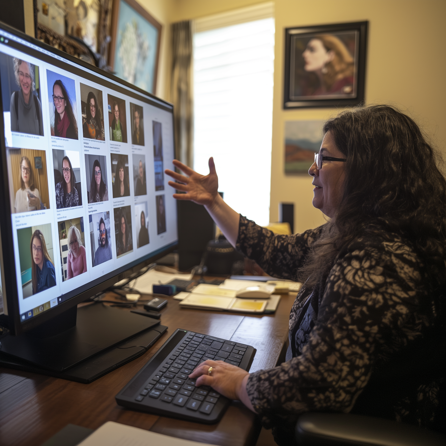 A woman participates in a teletherapy session from the comfort of her home, highlighting the accessibility and privacy of virtual mental health care.