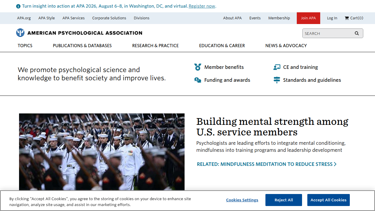 The official website of the American Psychological Association (APA), a leading source for research and guidelines supporting CBT as a primary treatment for panic disorder.