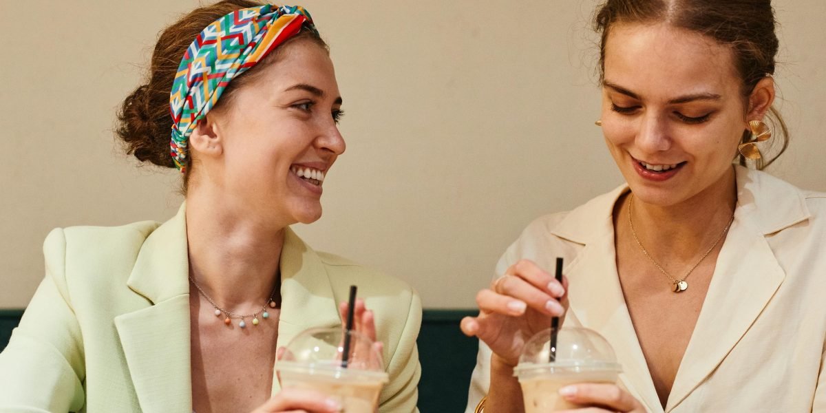 Caregivers finding support and connection while talking in a relaxed setting.