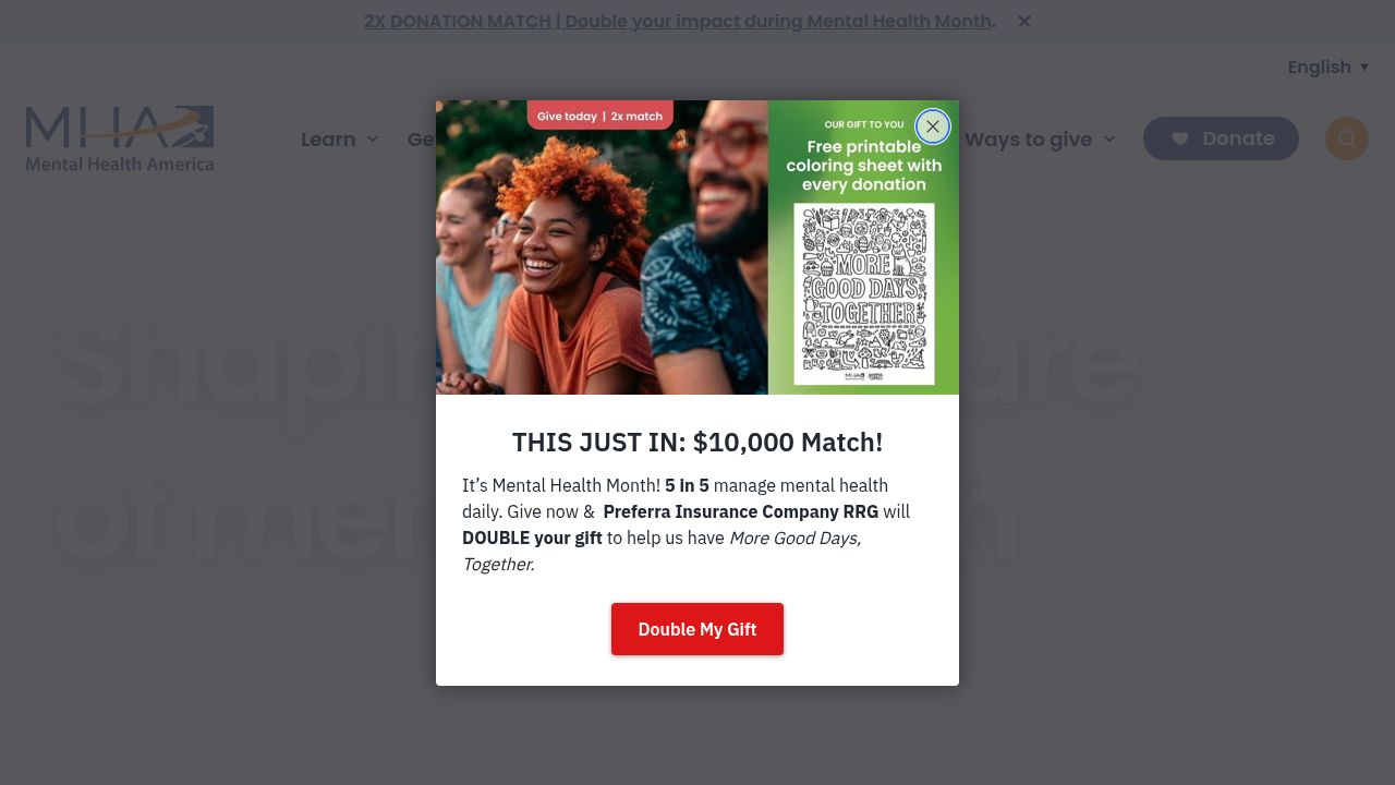 Mental Health America offers free screenings and resources, serving as a vital advocacy organization since 1909.