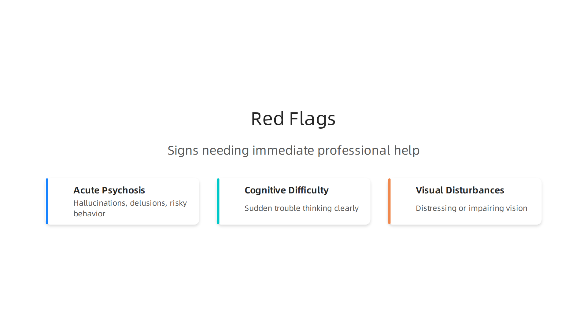 Key red flags indicating when to seek professional help for potential mental health conditions like psychosis or HPPD.