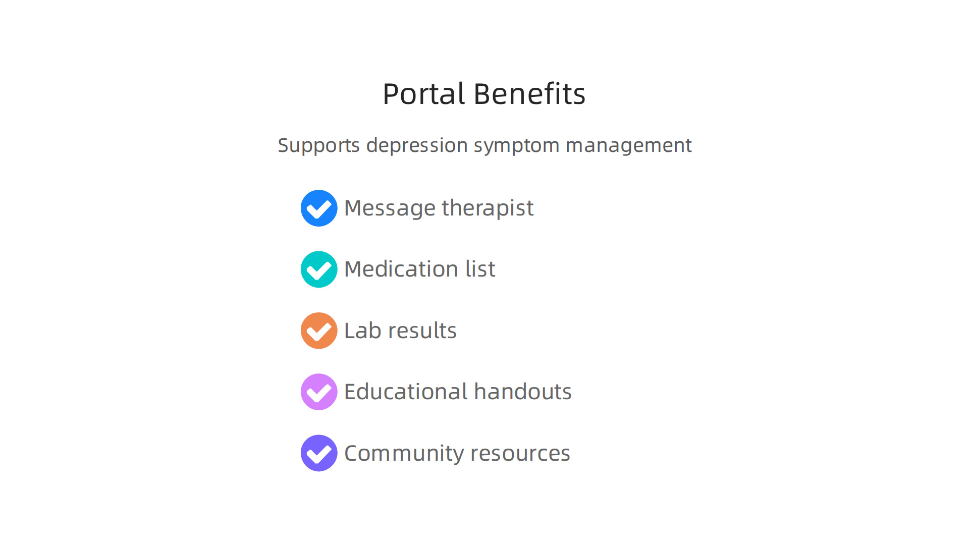 Discover how the patient portal directly supports the management of depression symptoms and improves well-being.