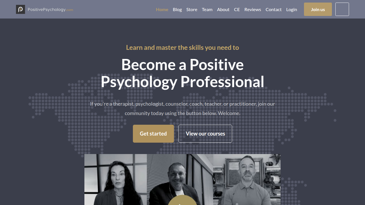 The homepage of PositivePsychology.com, a resource for understanding human well-being and meaning.