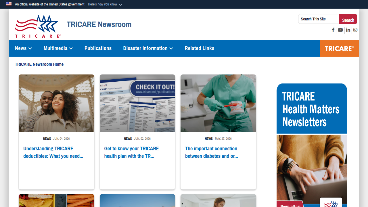 Stay informed about military health system updates through the TRICARE newsroom.