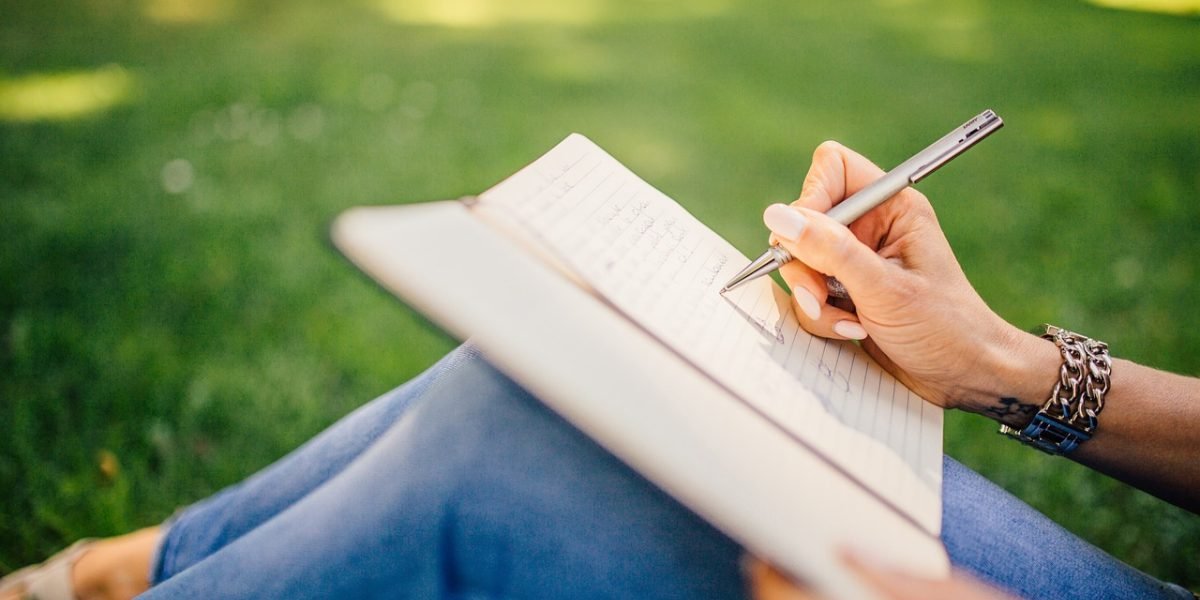 Writing down thoughts in a journal can help identify automatic negative thoughts and break the panic cycle.