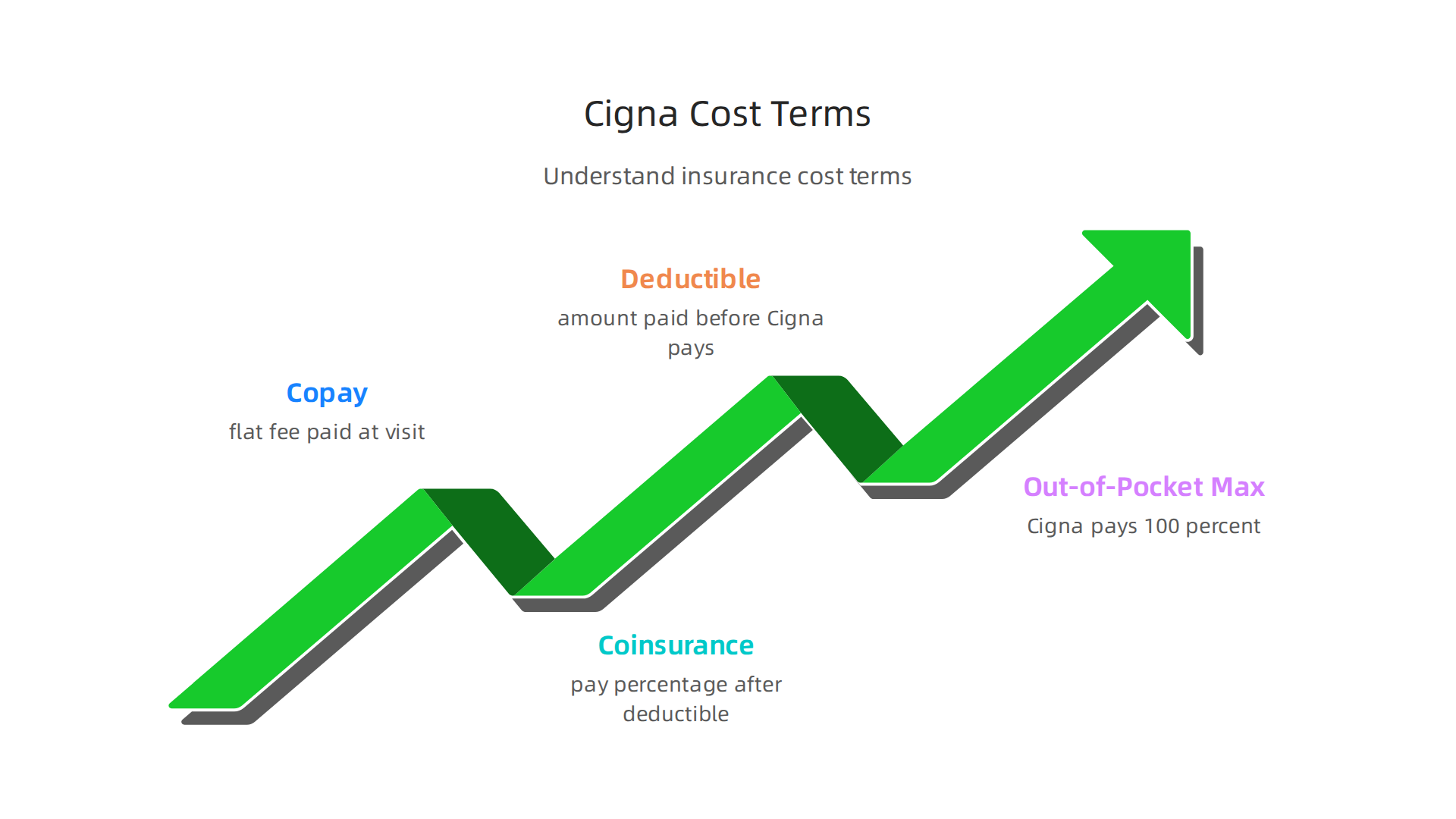 Understand common insurance terms like copay, coinsurance, and deductible to manage your Cigna mental health costs effectively.