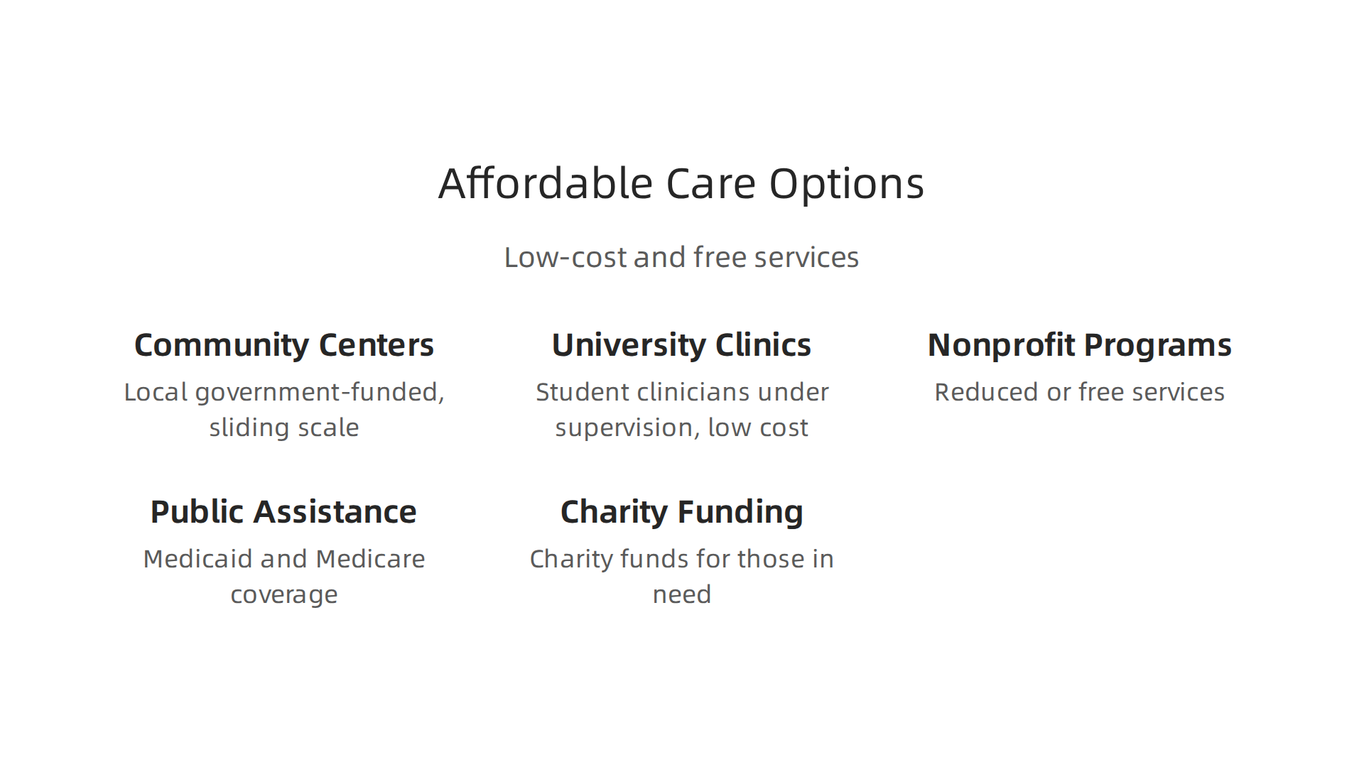 Discover various budget-friendly options for accessing mental health services.