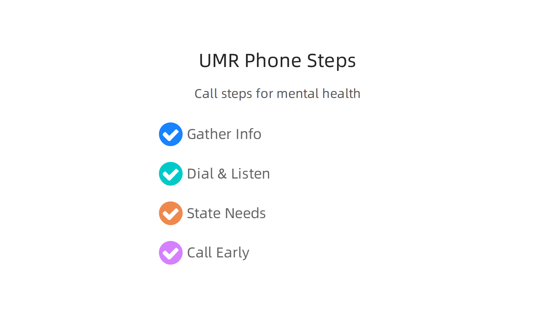A step-by-step guide outlining the process for using the UMR provider phone number to find mental health care.