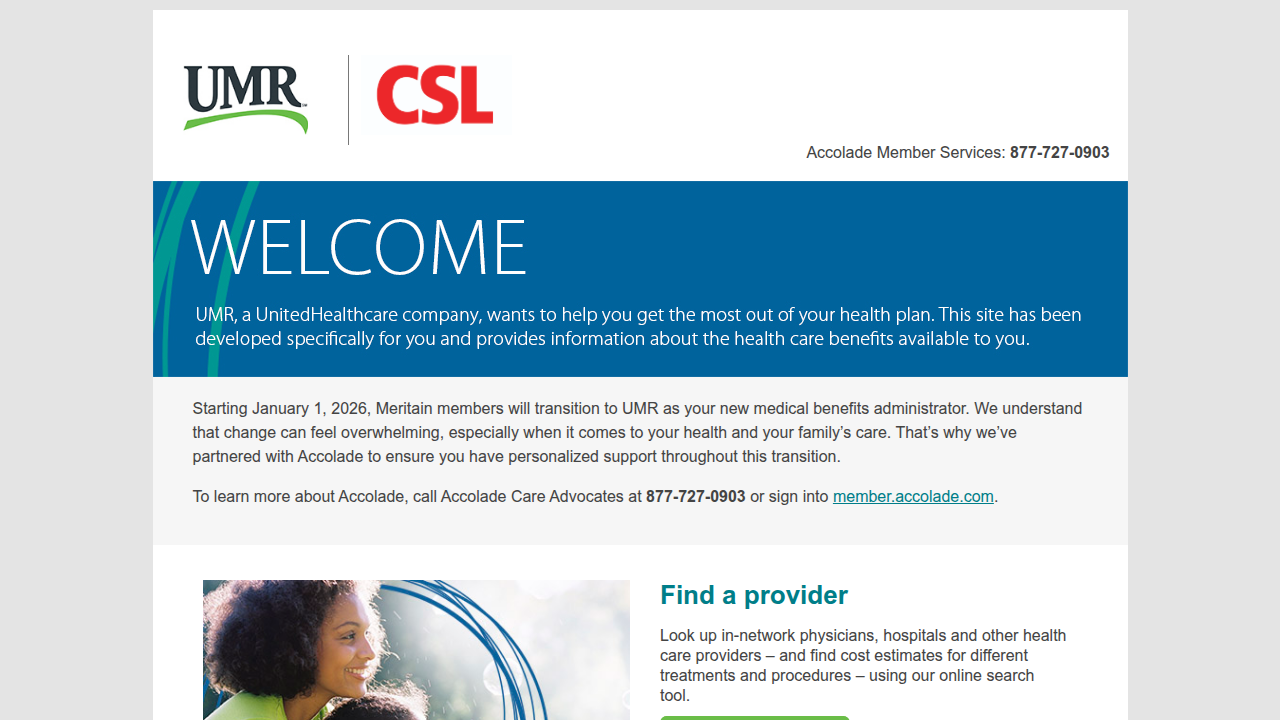 Screenshot of the UMR online provider directory, illustrating how members can search for in-network mental health professionals.