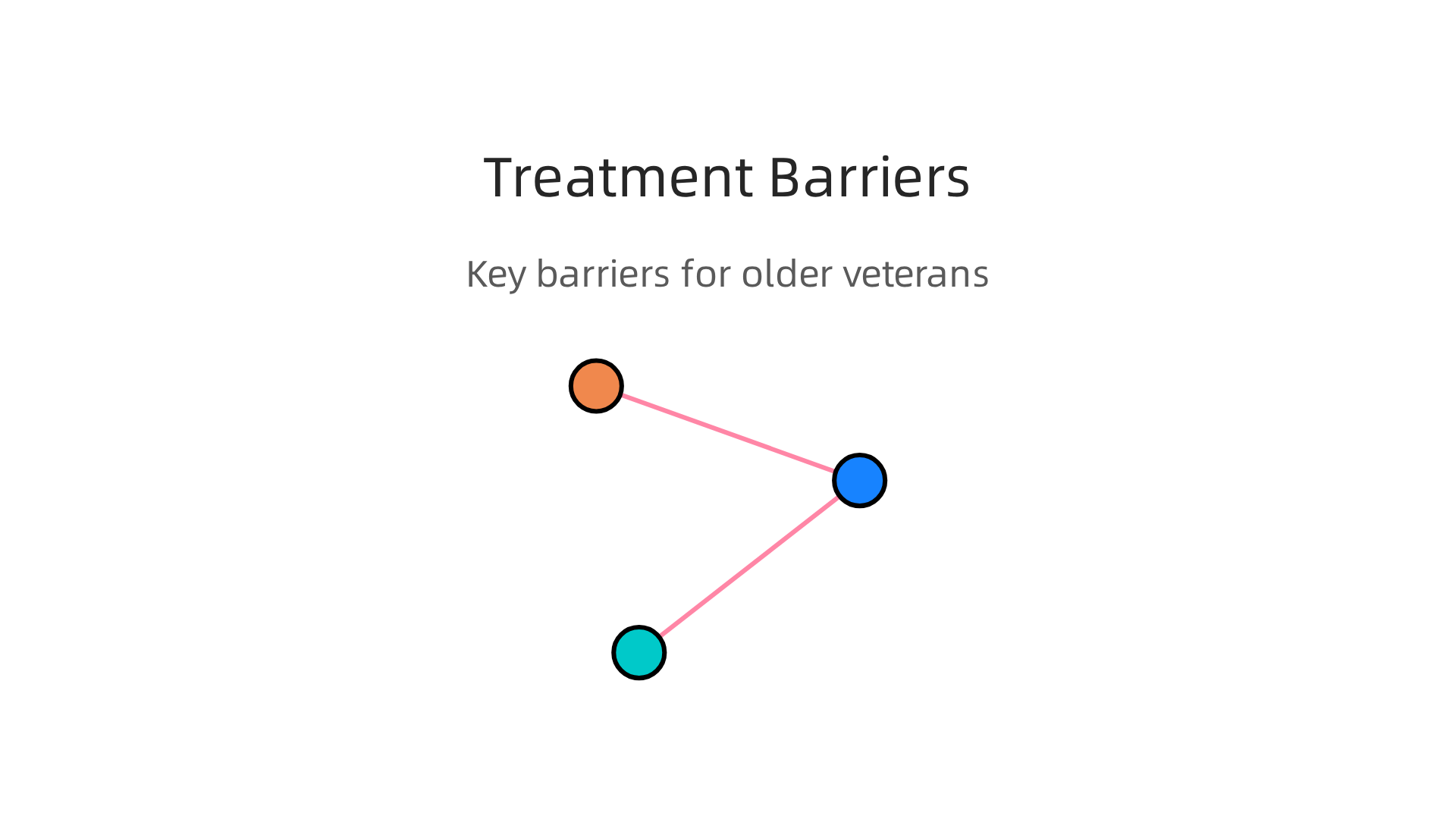 Key barriers preventing older veterans from accessing essential mental health care.